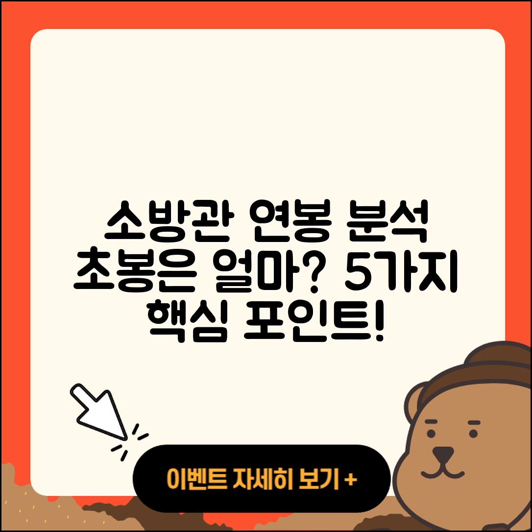소방관 소방사 연봉과 초봉 5가지 분석